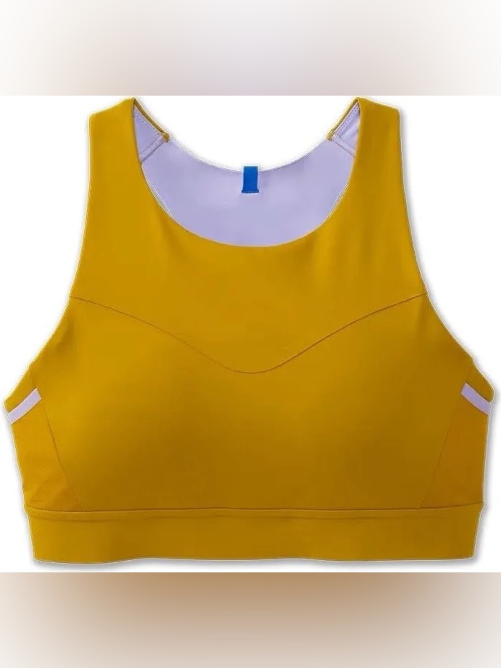 Brooks Drive 3 Pocket Run Bra Golden Hour Yellow High Impact Sports Bra